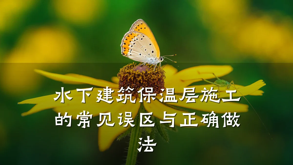水下建筑保温层施工的常见误区与正确做法