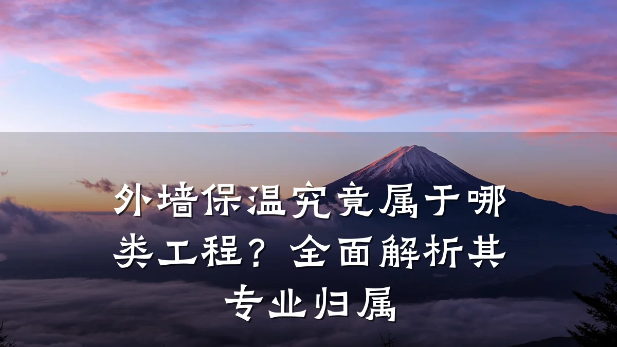 外墙保温究竟属于哪类工程？全面解析其专业归属