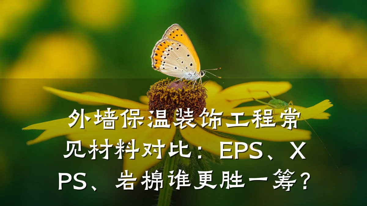 外墙保温装饰工程常见材料对比:EPS、XPS、岩棉谁更胜一筹?