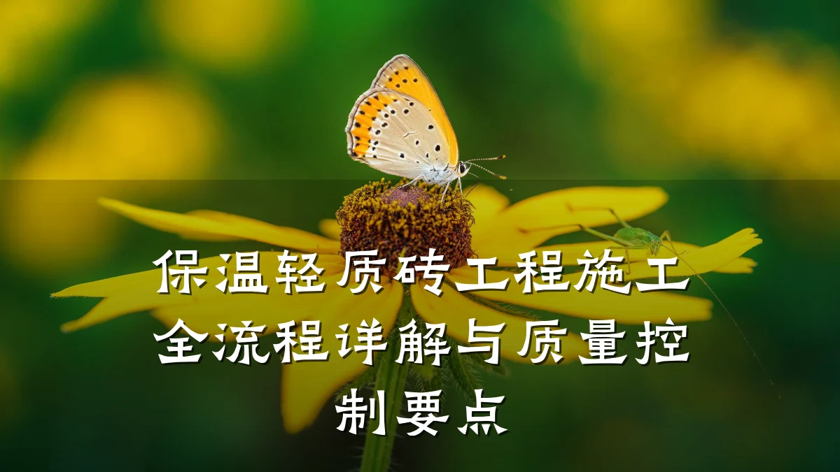 保温轻质砖工程施工全流程详解与质量控制要点