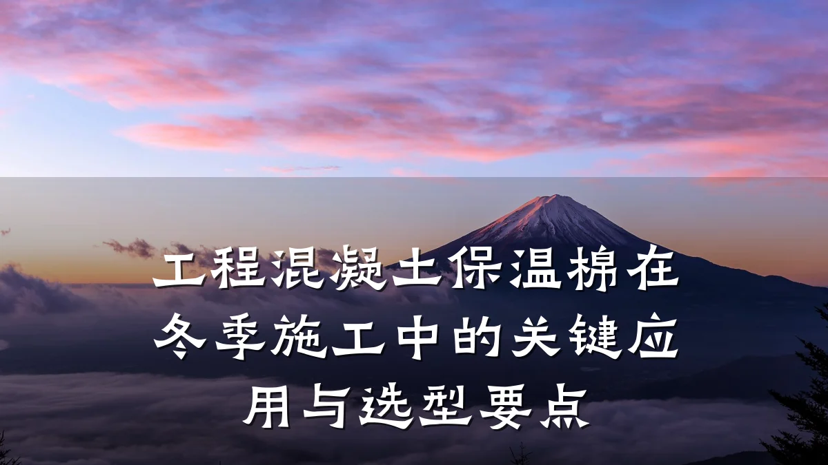 工程混凝土保温棉在冬季施工中的关键应用与选型要点