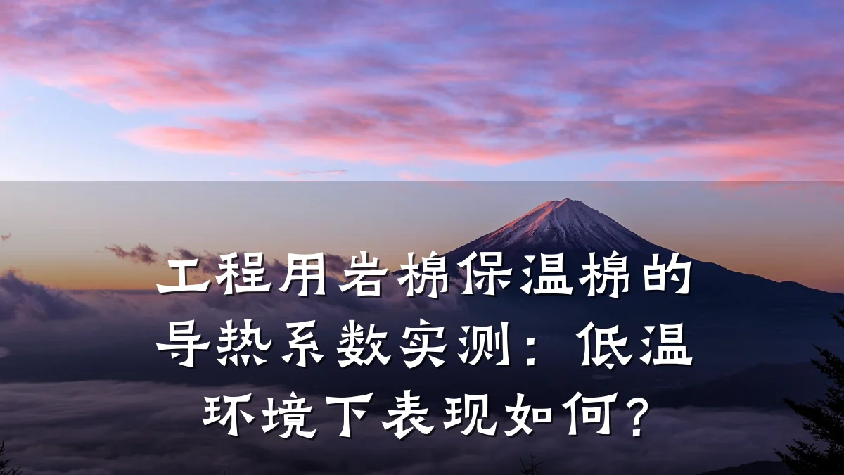 工程用岩棉保温棉的导热系数实测:低温环境下表现如何?
