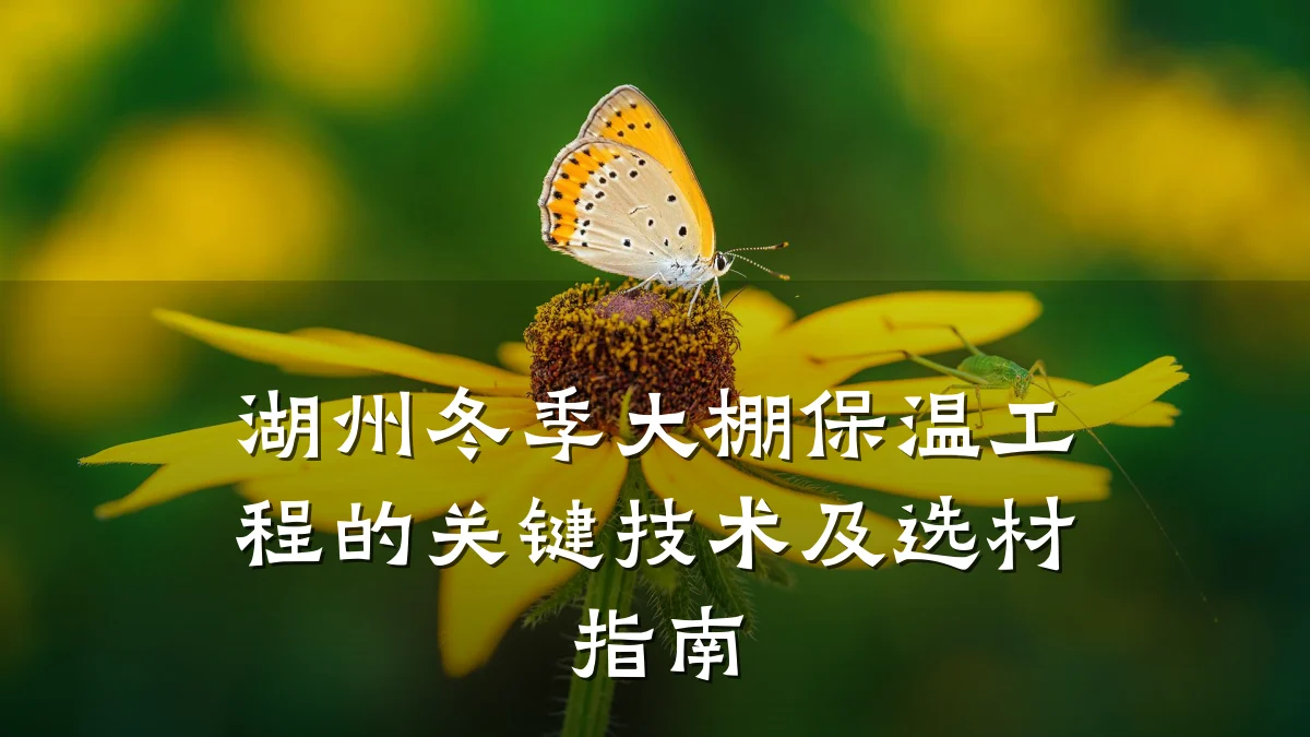 湖州冬季大棚保温工程的关键技术及选材指南