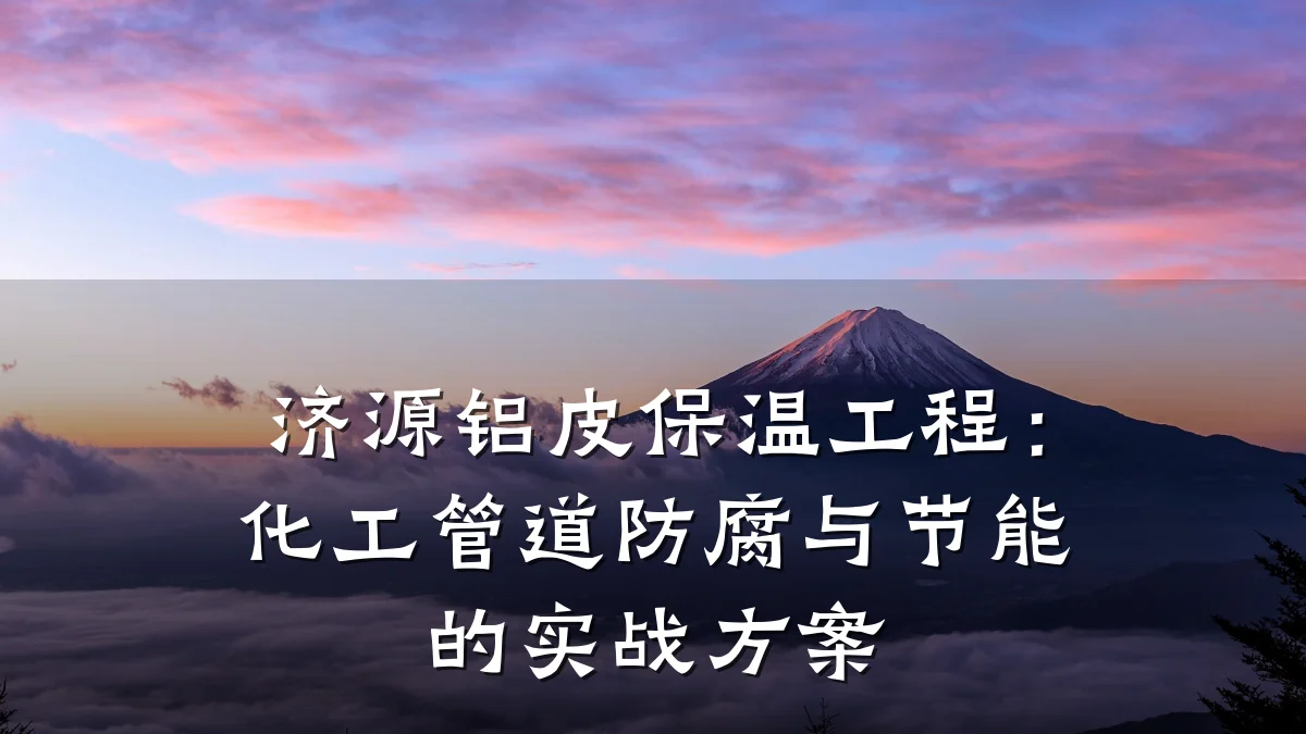 济源铝皮保温工程：化工管道防腐与节能的实战方案