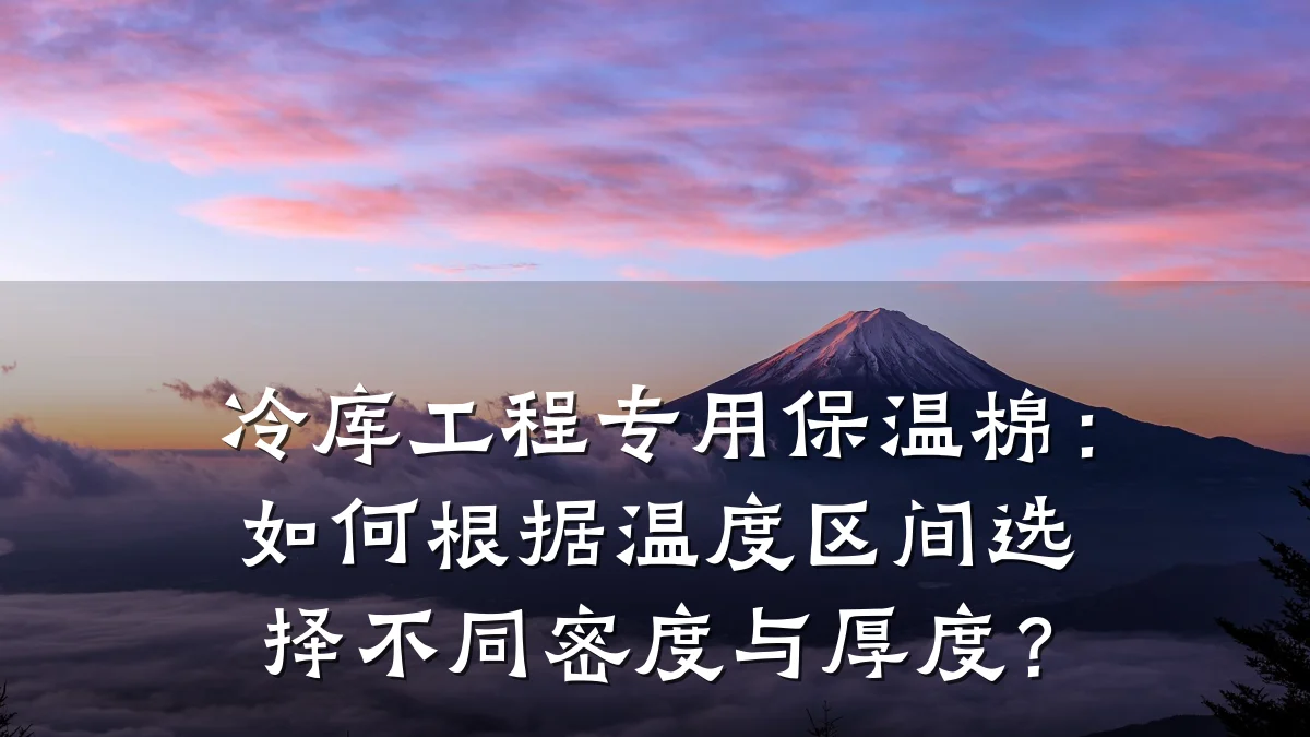 冷库工程专用保温棉:如何根据温度区间选择不同密度与厚度?