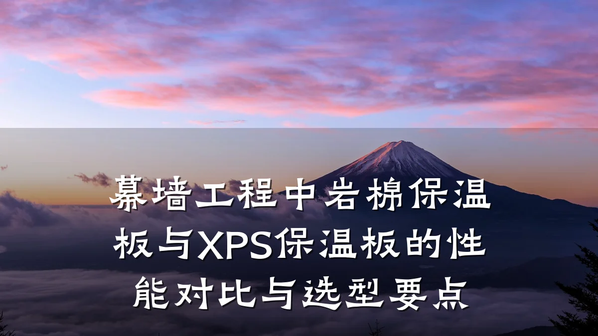 幕墙工程中岩棉保温板与XPS保温板的性能对比与选型要点