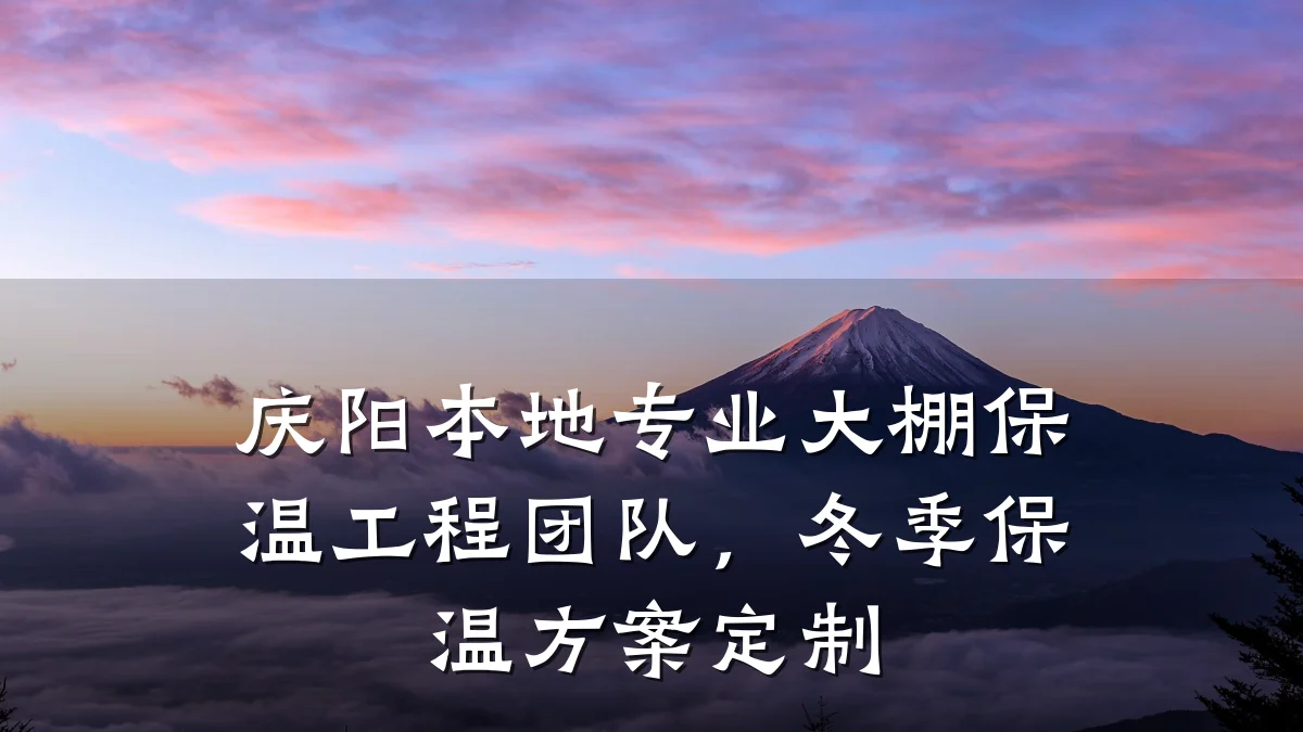 庆阳本地专业大棚保温工程团队，冬季保温方案定制