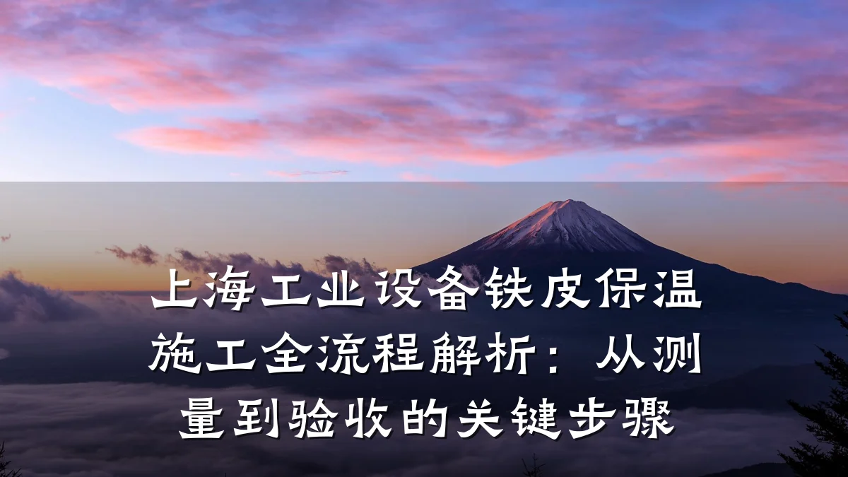 上海工业设备铁皮保温施工全流程解析：从测量到验收的关键步骤