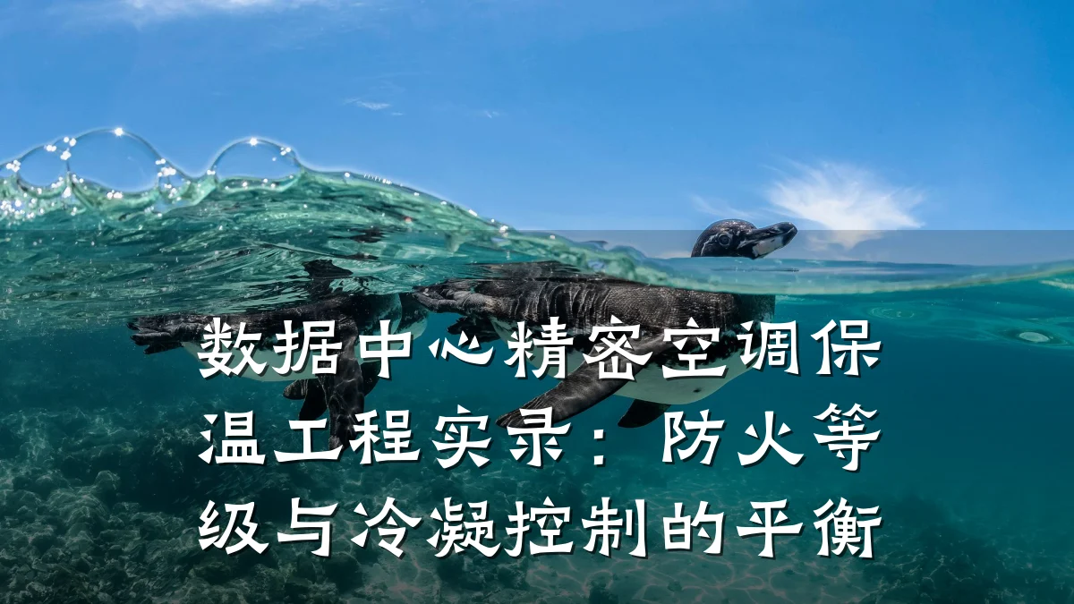 数据中心精密空调保温工程实录:防火等级与冷凝控制的平衡