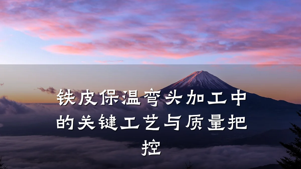 铁皮保温弯头加工中的关键工艺与质量把控