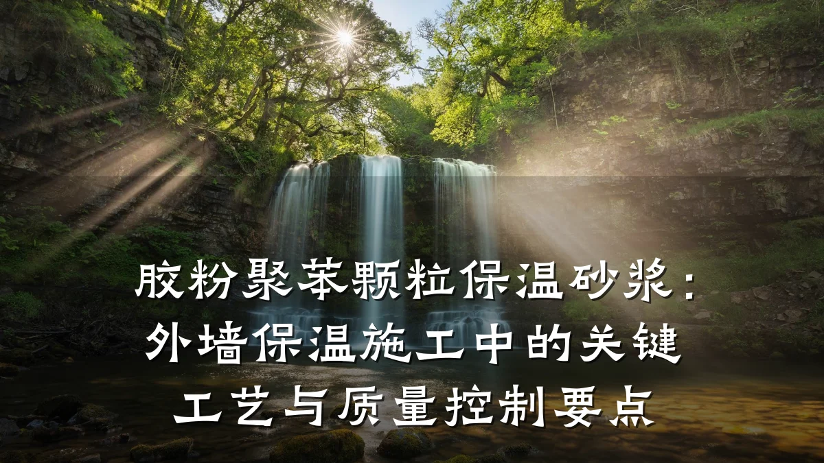 胶粉聚苯颗粒保温砂浆：外墙保温施工中的关键工艺与质量控制要点