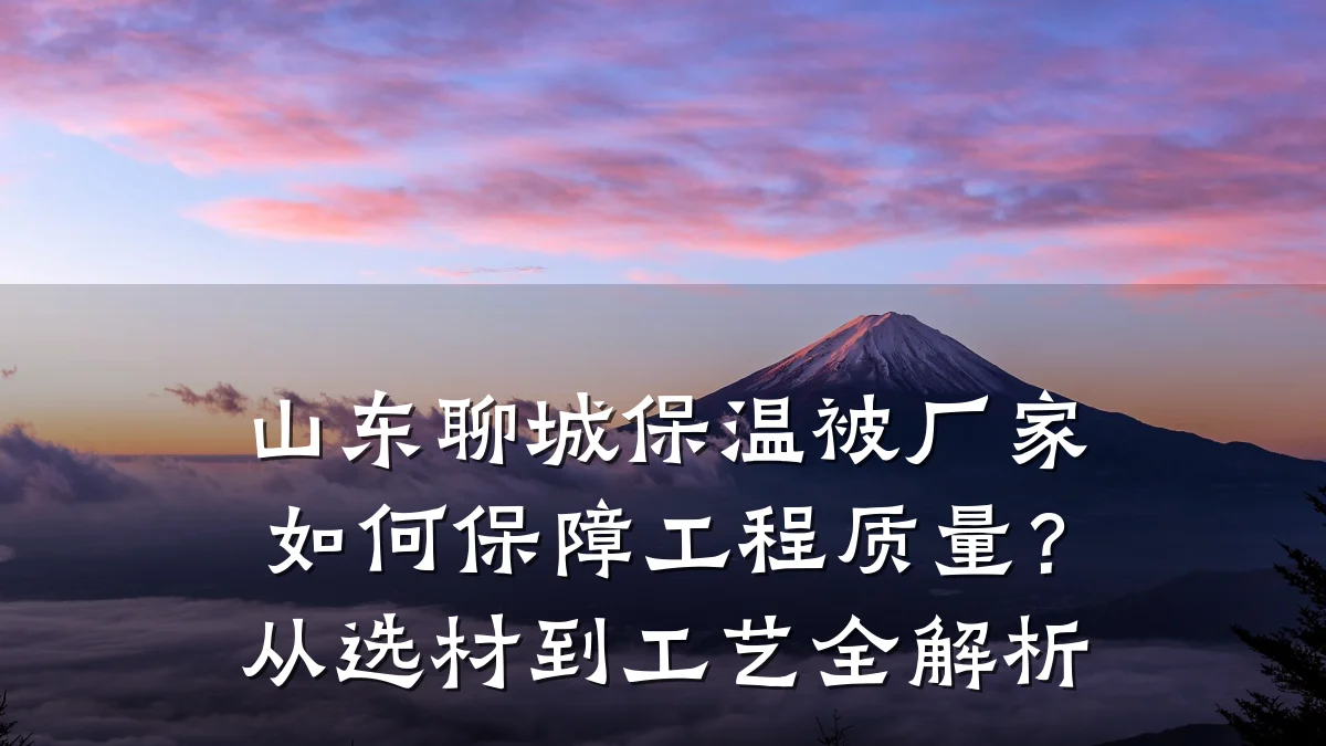 山东聊城保温被厂家如何保障工程质量?从选材到工艺全解析