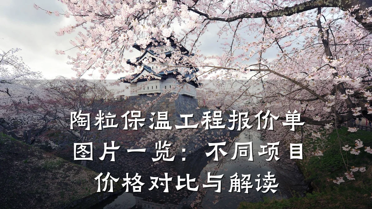 陶粒保温工程报价单图片一览：不同项目价格对比与解读