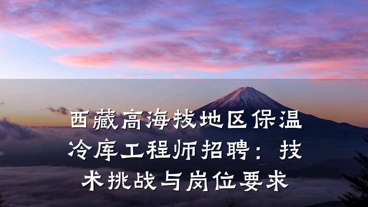 西藏高海拔地区保温冷库工程师招聘:技术挑战与岗位要求
