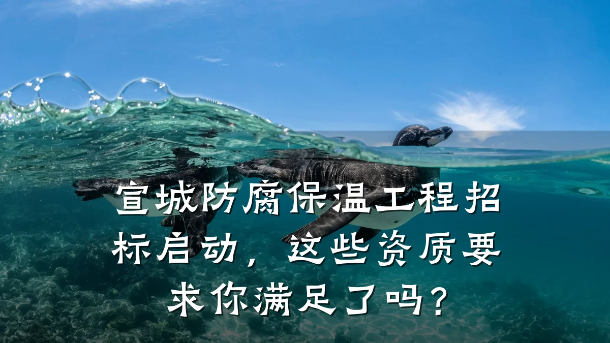 宣城防腐保温工程招标启动，这些资质要求你满足了吗？