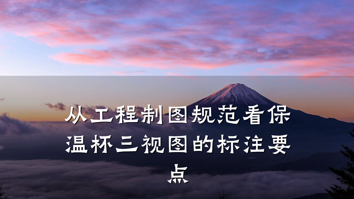 从工程制图规范看保温杯三视图的标注要点