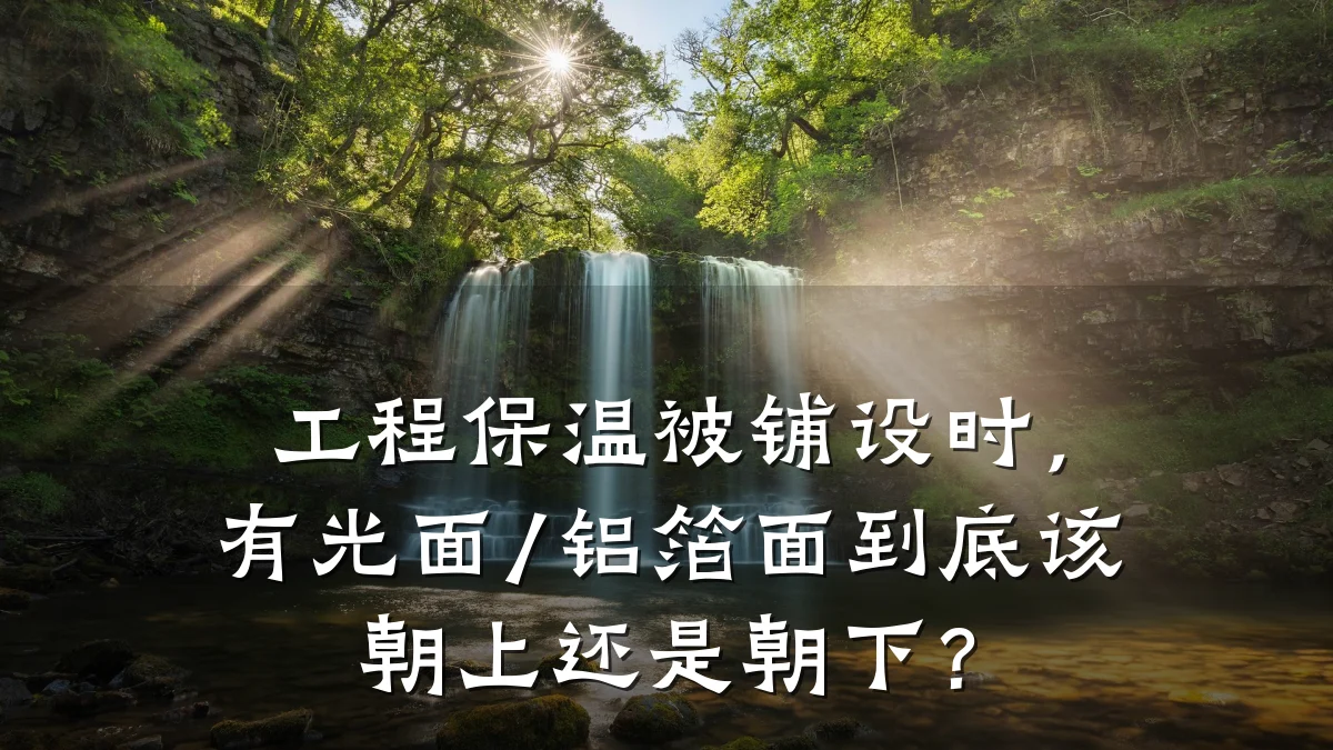 工程保温被铺设时,有光面/铝箔面到底该朝上还是朝下?