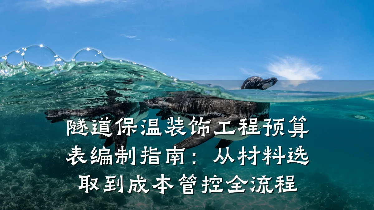 隧道保温装饰工程预算表编制指南：从材料选取到成本管控全流程