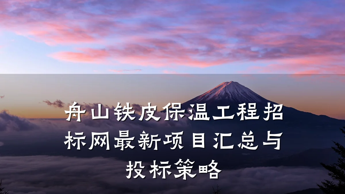 舟山铁皮保温工程招标网最新项目汇总与投标策略
