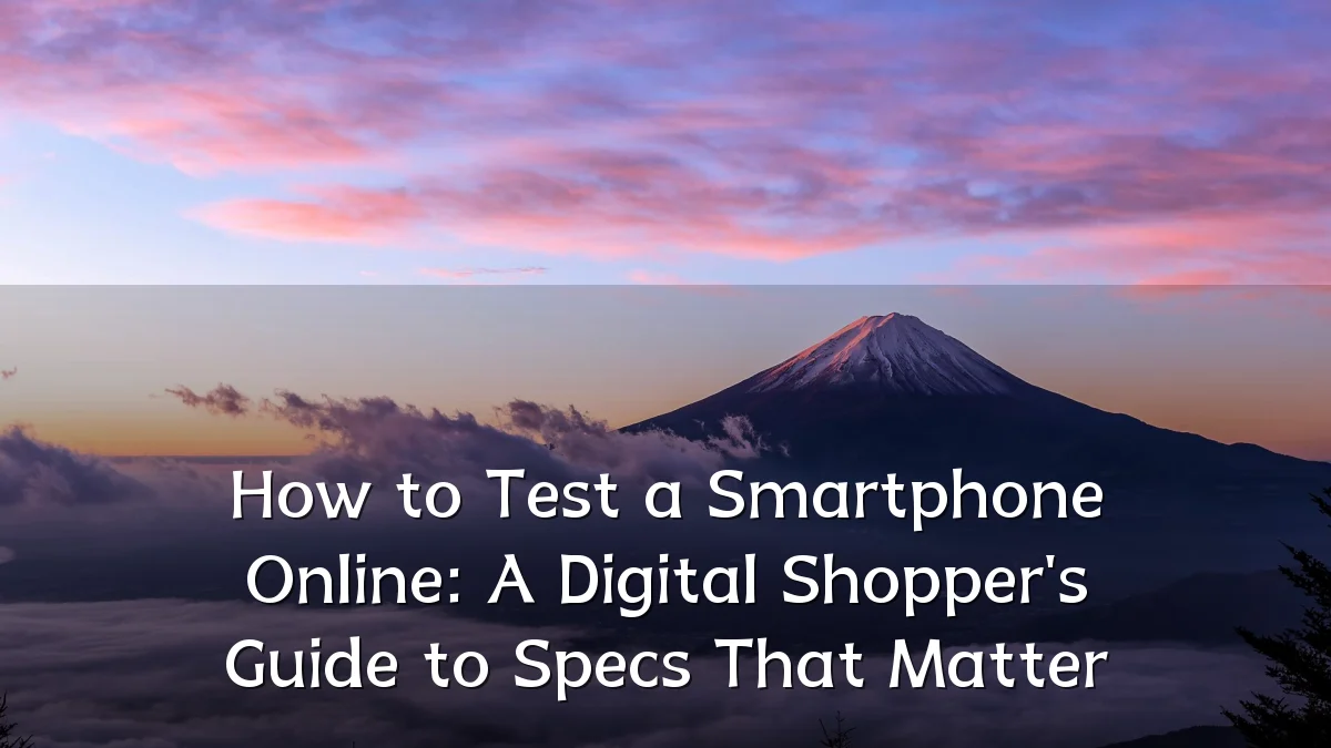 How to Test a Smartphone Online: A Digital Shopper's Guide to Specs That Matter
