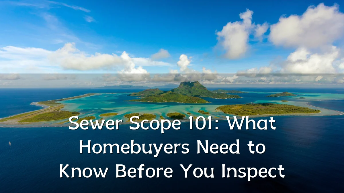 Sewer Scope 101: What Homebuyers Need to Know Before You Inspect
